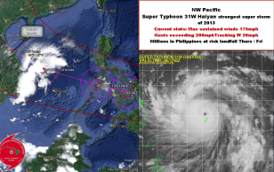Super Typhoon Haiyan threatens Philippines then Vietnam
