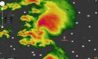 radar echo with hook: tornado alert