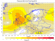 August southerly jetstream flow